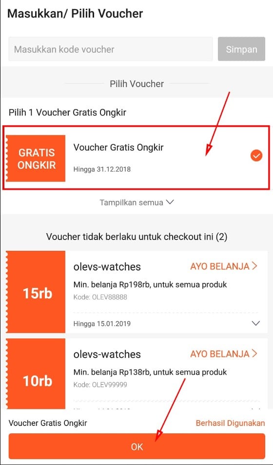 cara Melihat Kode Voucher Shopee