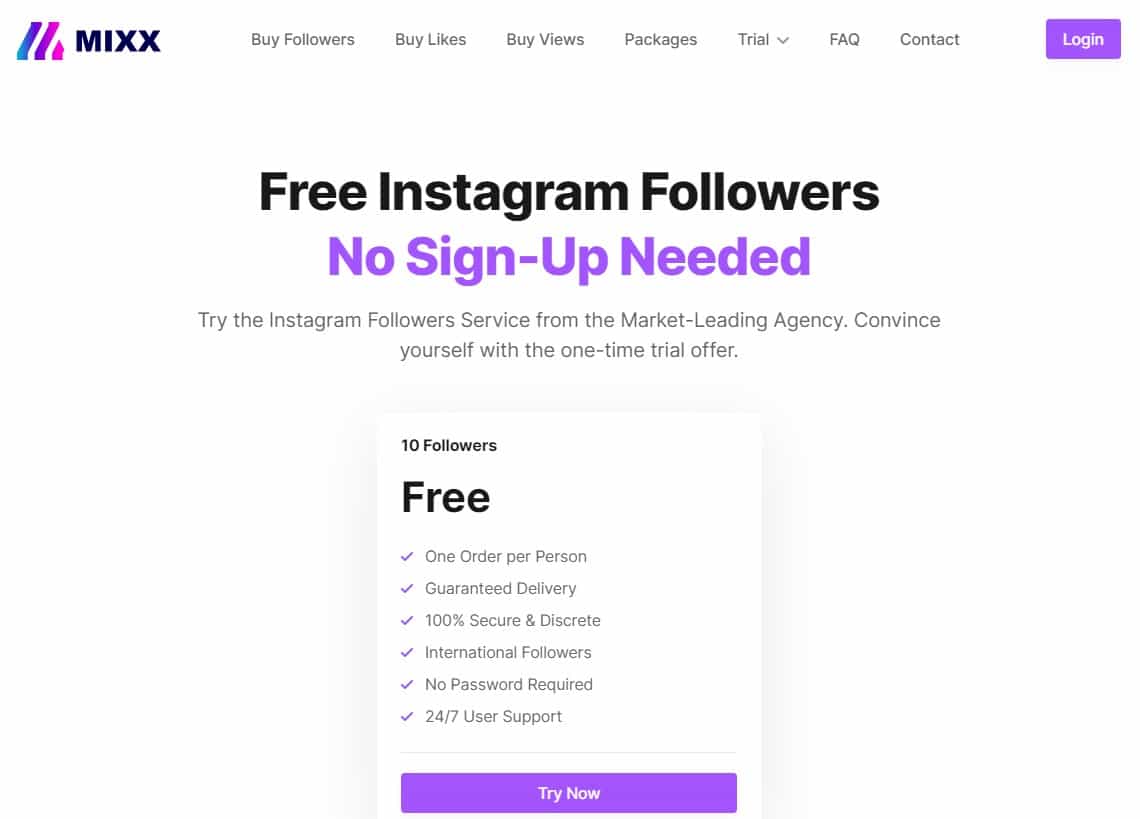 Mixx Followers Free